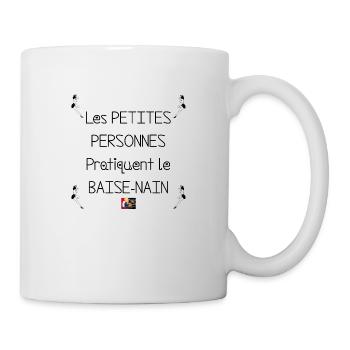 Les PETITES PERSONNES pratiquent le BAISE-NAIN - J - Mug blanc - blanc - Droite