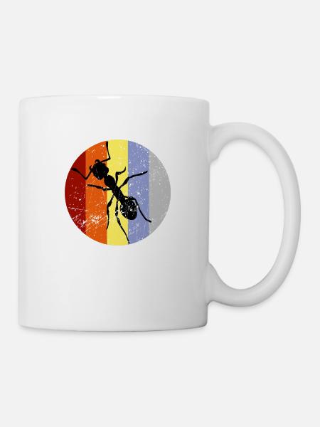 Retro Ameise - Tasse - Weiß