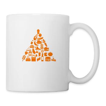 Food Pyramid Much Food Healthy - Mug - white - Right