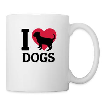 I love dogs - Mug - white - Right