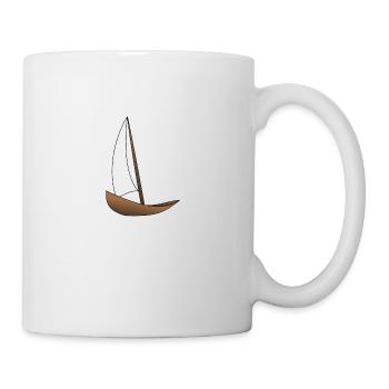 bateau à voile - Mug blanc - blanc - Droite
