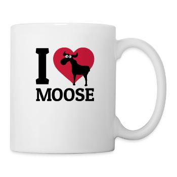 I love Moose - Tasse - Weiß - Rechts