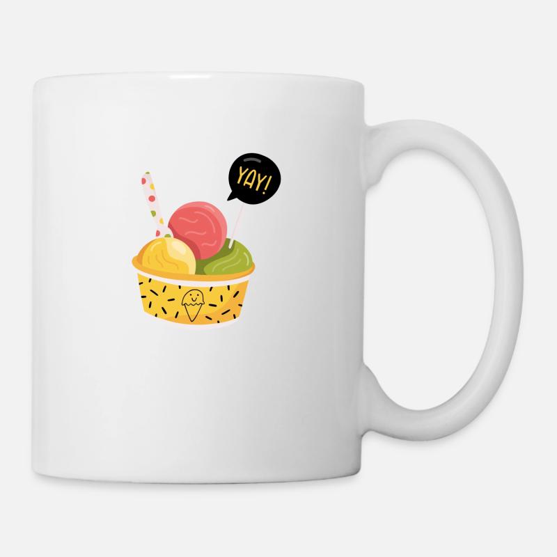 Eis - Tasse - Weiß