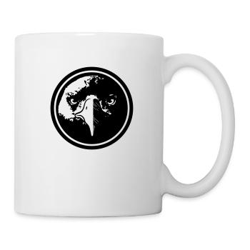 Bouton tête d'aigle aigle - Mug blanc - blanc - Droite