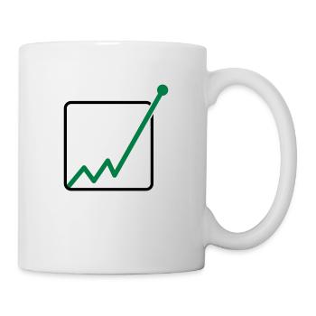 profit through the ceiling line ascending arrow ch - Mug - white - Right