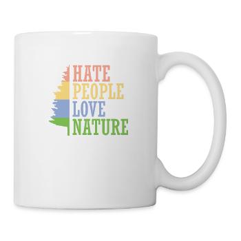 Déteste les gens. Aimer la nature. - Mug blanc - blanc - Droite