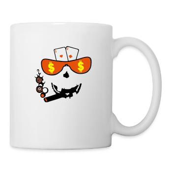 Card Poker als Paar Smiley Bluff - Tasse - Weiß - Rechts