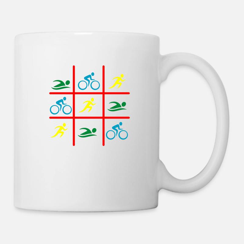 TRIATHLON SWIM BIKE RUN - Mug blanc - blanc