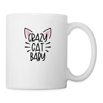 Chat fou bébé - Mug blanc - blanc - Droite
