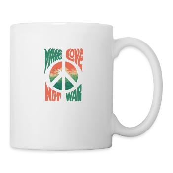Make Love not war - Tasse - Weiß - Rechts