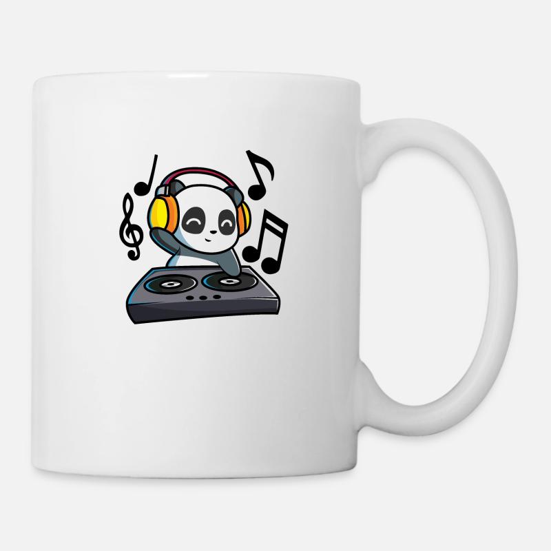 DJ Panda stands at the mixer and heats everyone up! - Mug - white