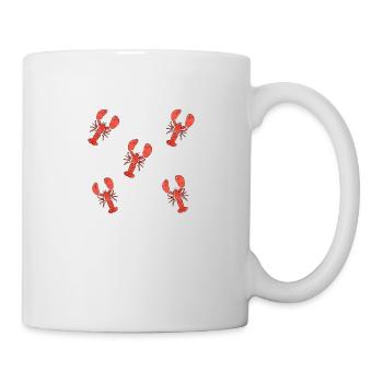 Motif de homard - Mug blanc - blanc - Droite