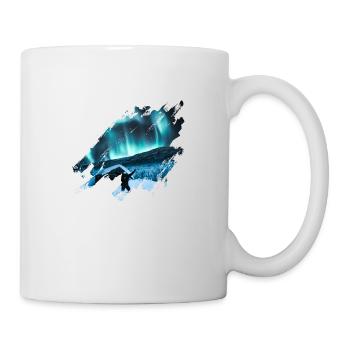 Winter Polarlichter Antarktis Nordpol Eisberg snow - Tasse - Weiß - Rechts