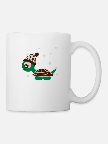 Schildkröte Schildimon Winter Edition - Tasse - Weiß