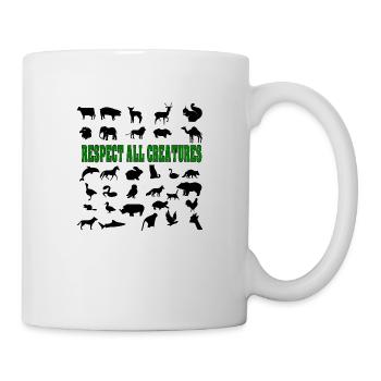 Respect all creatures - Tasse - Weiß - Rechts