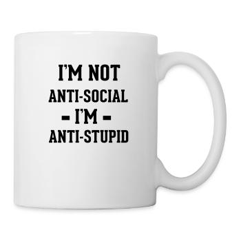 Anti-social - Mug - white - Right