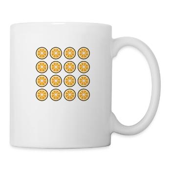 Orangen - Tasse - Weiß - Rechts