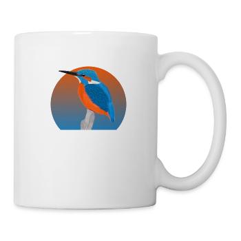 jz.birds kingfisher bird illustration - Mug - white - Right