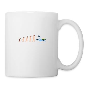Tauchen Human Evolution Taucher Lustiges Geschenk - Tasse - Weiß - Rechts