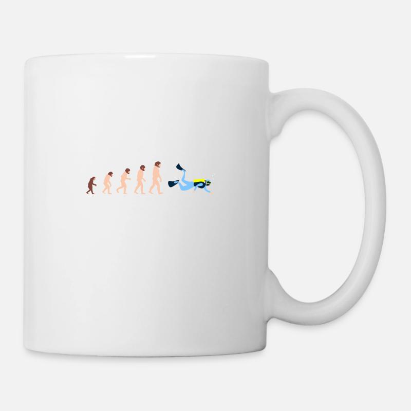 Plongée Sous-marine Human Evolution Plongeur Cadeau amusant - Mug blanc - blanc