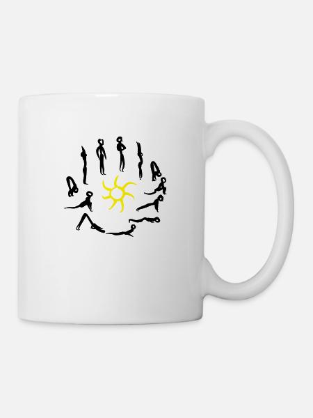 Yoga - Salutation au Soleil - Mug blanc - blanc