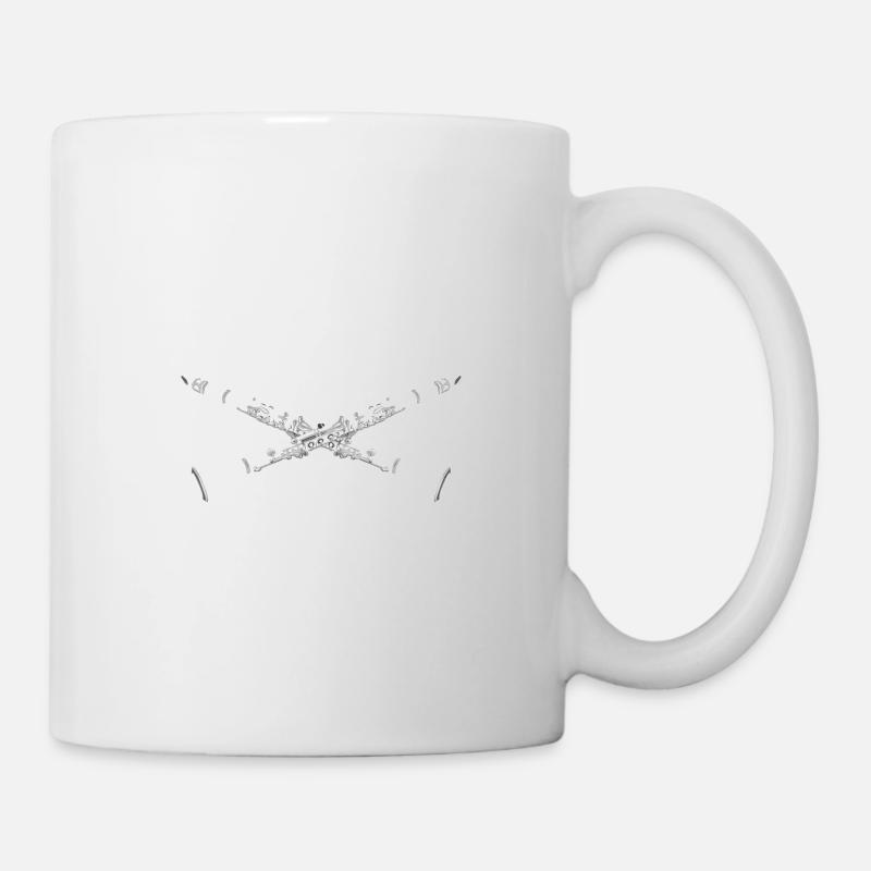 Klarinette - Totenkopf - Tasse - Weiß