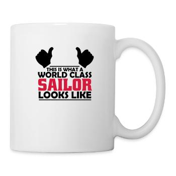 world class sailor - Mug - white - Right