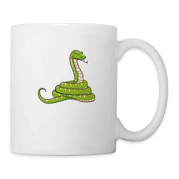 Schlange - Tasse - Weiß - Rechts