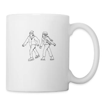 Schlittschuh Läufer - Tasse - Weiß - Rechts