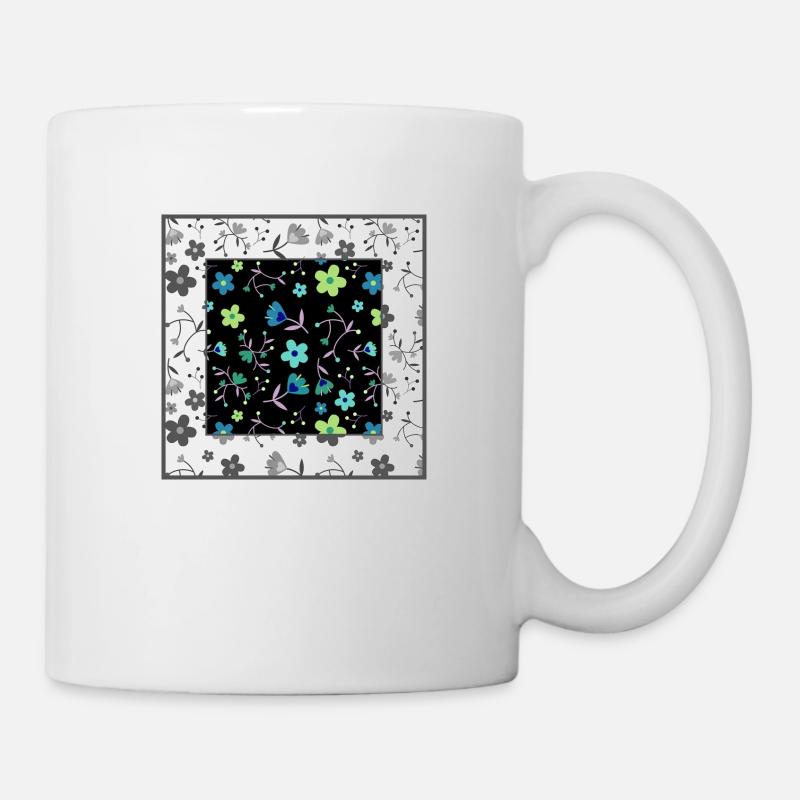 fleurs - Mug blanc - blanc