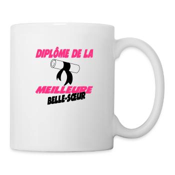 Diplôme de la meilleure belle-soeur - Mug - white - Right