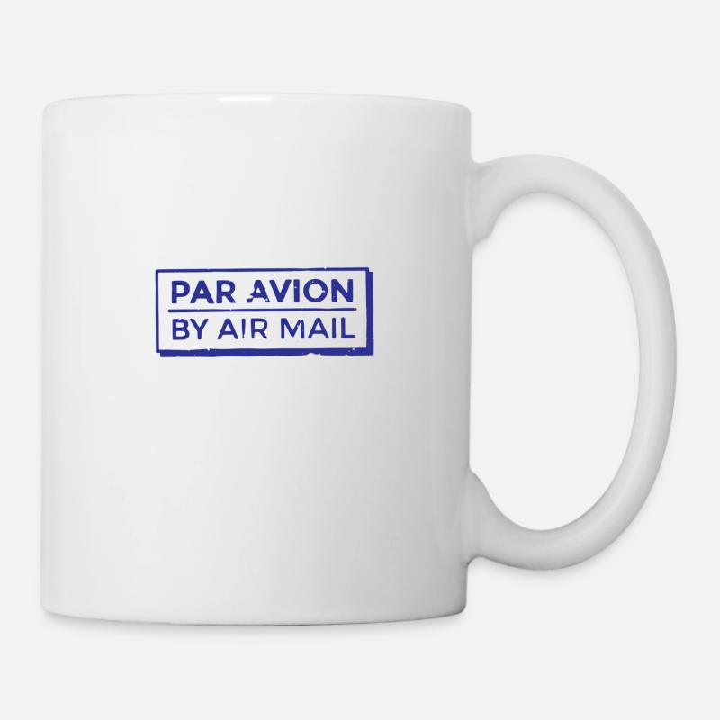 par avion - Tasse - Weiß