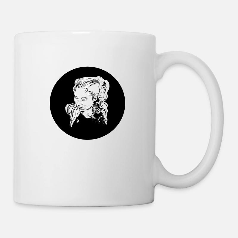 Fille au centre - Mug blanc - blanc