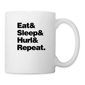 eat sleep hurl and repeat - Mug - white - Right