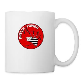 breizh bretagne power - Mug blanc - blanc - Droite