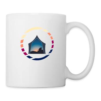 Tente en plein air - Mug blanc - blanc - Droite