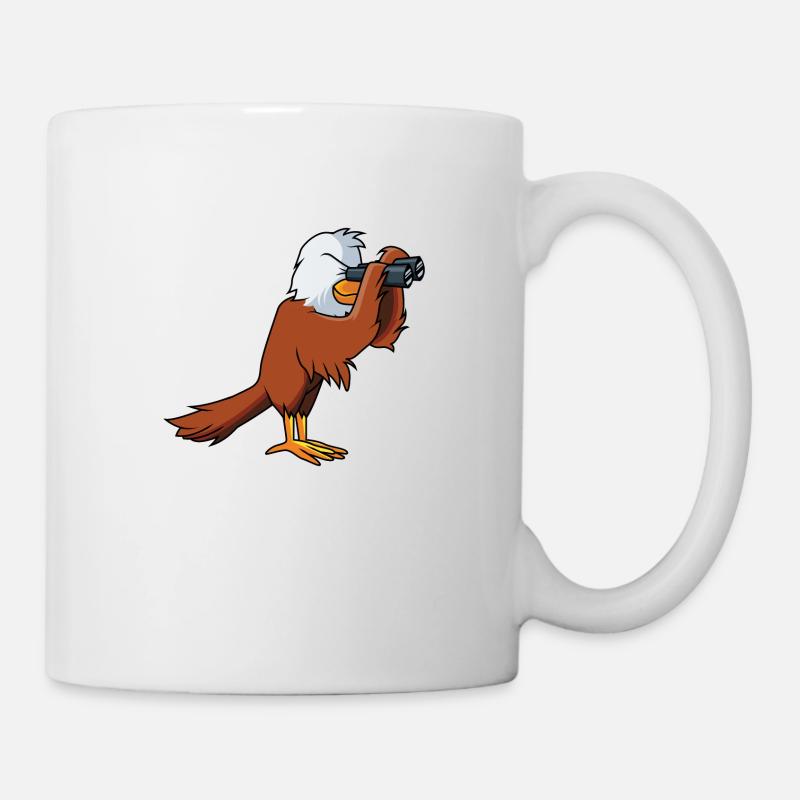 Mit Adleraugen - Tasse - Weiß