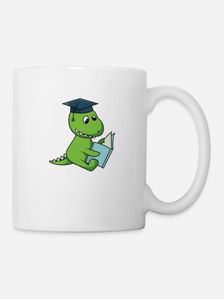 Wissbegieriger Dr. T. Rex - Tasse - Weiß