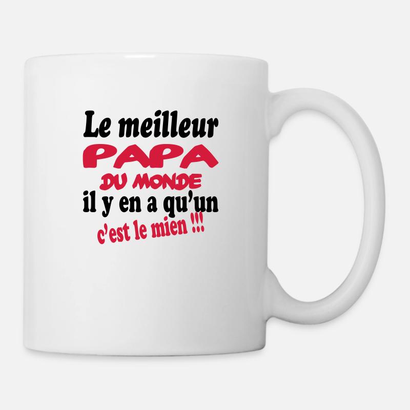 Le meilleur papa du monde c'est le mien !!! - Mug blanc - blanc
