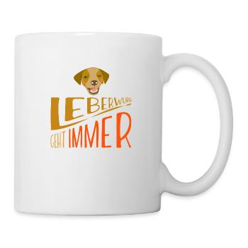 Leberwurst geht immer - Tasse - Weiß - Rechts