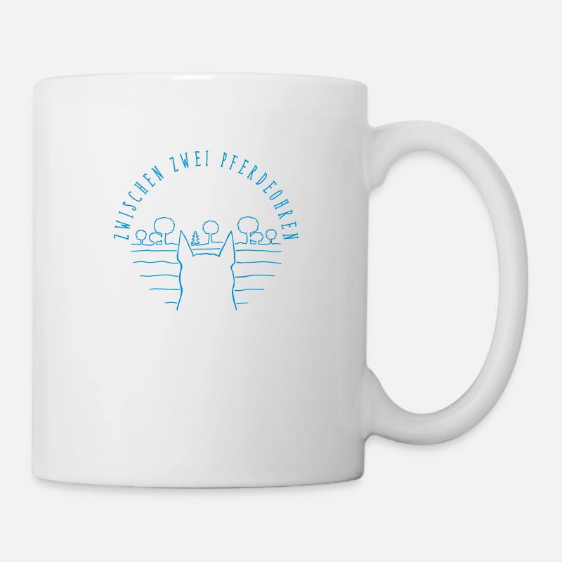 Zwischen 2 Pferdeohren - 2C Farbwechsel - Tasse - Weiß
