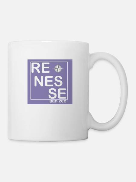 Renesse aan zee lila - Tasse - Weiß