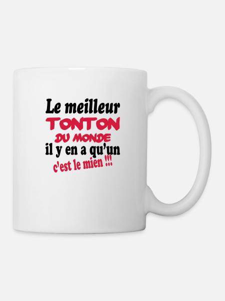 Le meilleur tonton du monde c'est le mien !!! - Mug blanc - blanc