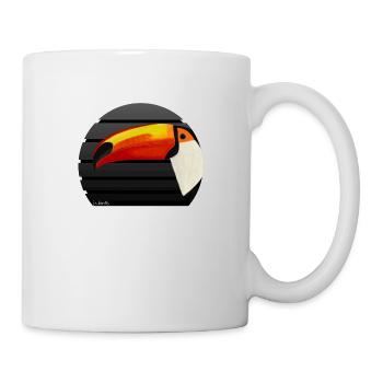 jz.birds toucan bird portrait illustration - Mug - white - Right