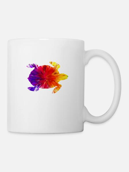 Tortue de couleur - Mug blanc - blanc