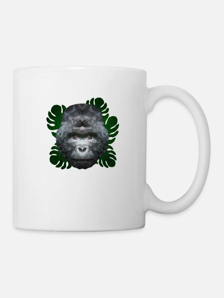 Polygon Gorilla - Tasse - Weiß
