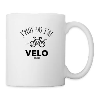 j peux pas j ai velo - Mug blanc - blanc - Droite