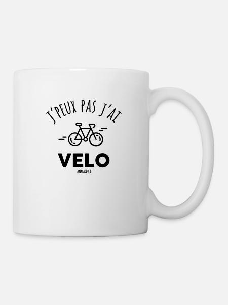 j peux pas j ai velo - Mug blanc - blanc