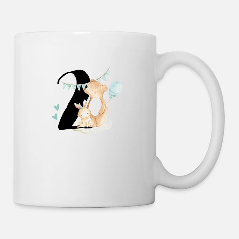 2. geburtstag, zwei, zweiter, birthday, second - Tasse - Weiß