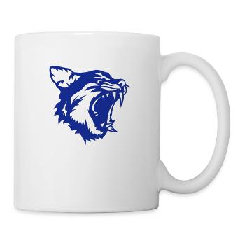 cougar sauvage animal gueule ouverte - Mug blanc - blanc - Droite